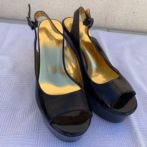 Black Patent Leather ALDO platforms
